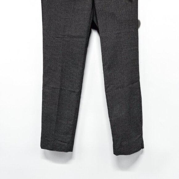 Zara Houndstooth Straight Leg High Waisted Ankle Trouser Dress Pants Slacks 2 - Picture 5 of 7